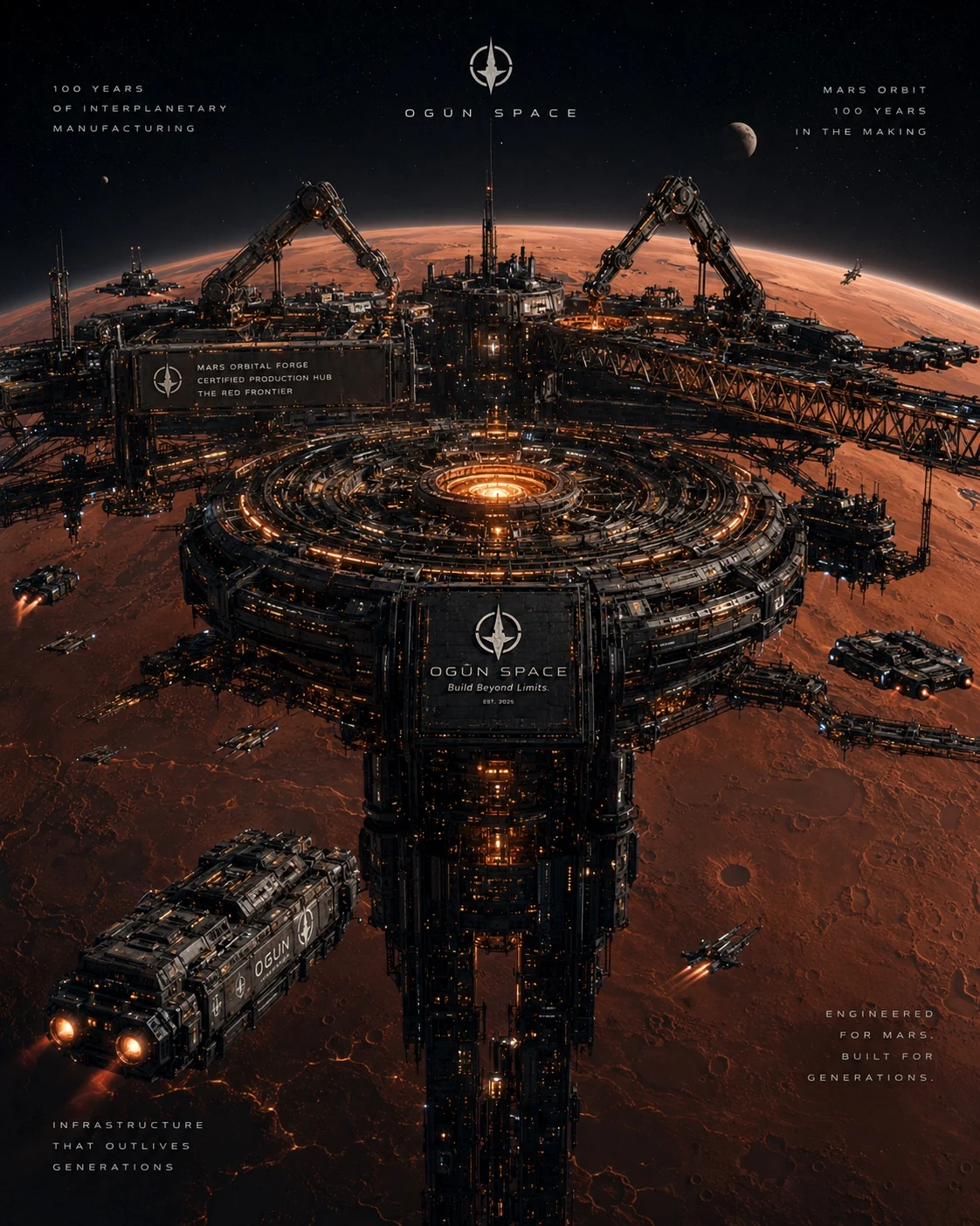 Mars orbital forge concept